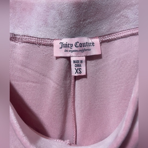 NEW! JUICY COUTURE Velour OG Bling Tracksuit Hoodie & Pant Set Rose Size XS - Picture 5 of 5